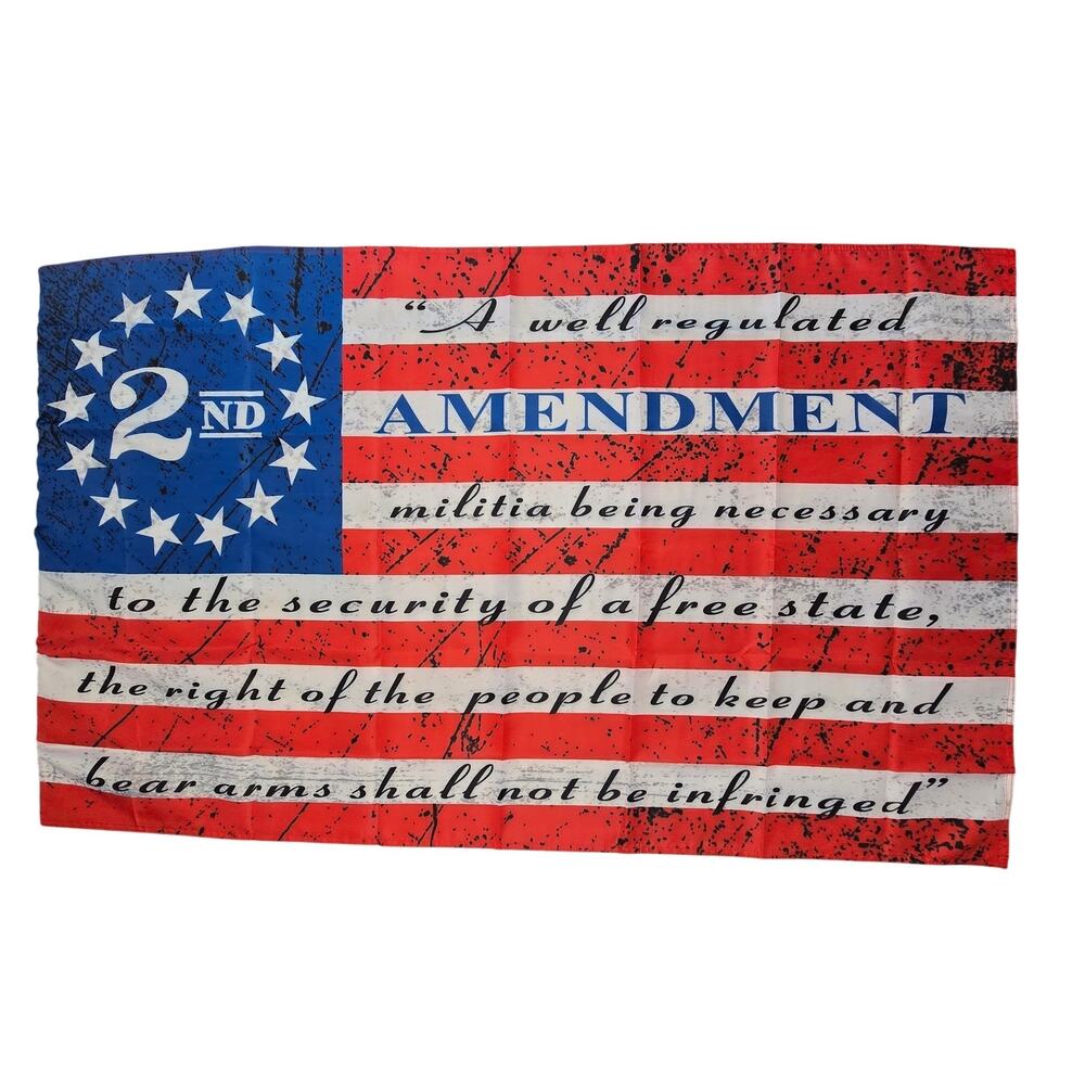 United States 2nd Amendment Slogan Nylon Flag with Grommets 58"x35" - NEW